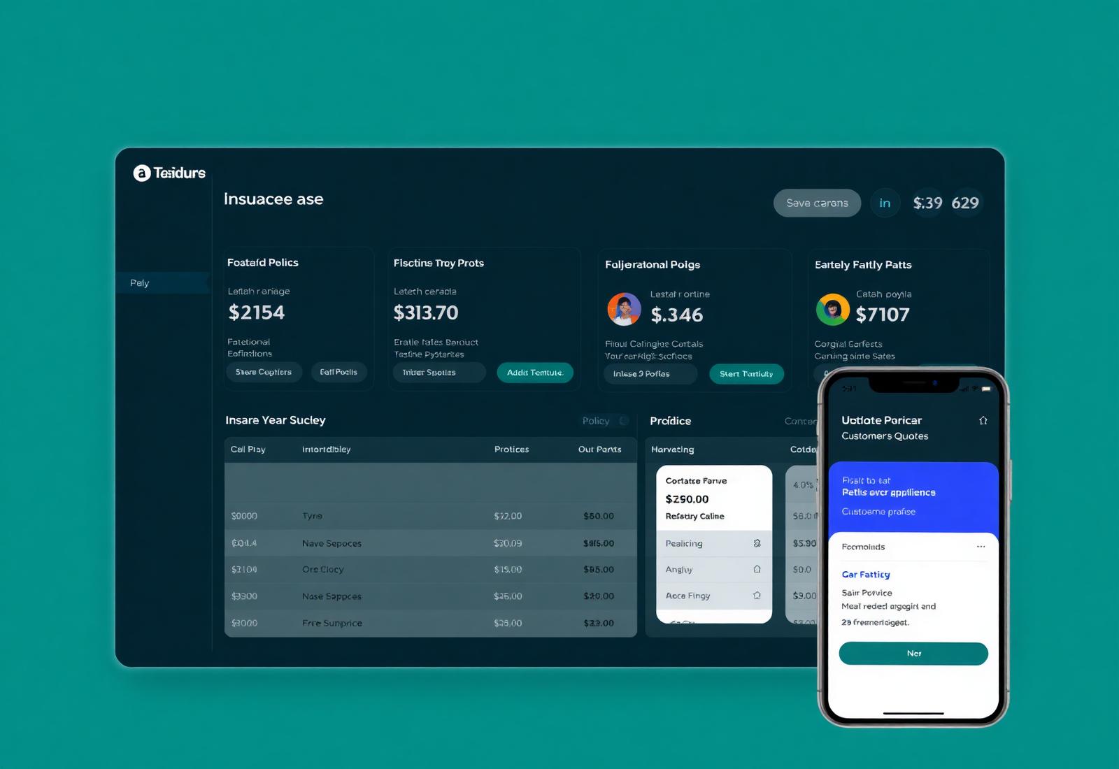 eQuote broker dashboard with multi-carrier insurance quote comparison